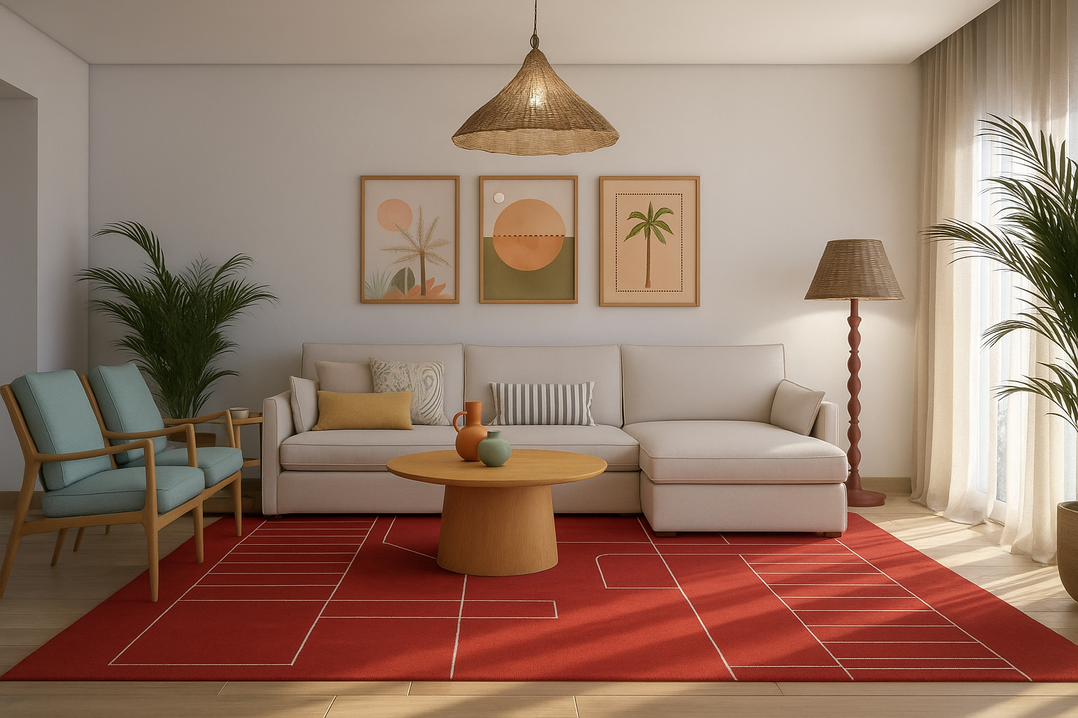 Living room after transformation